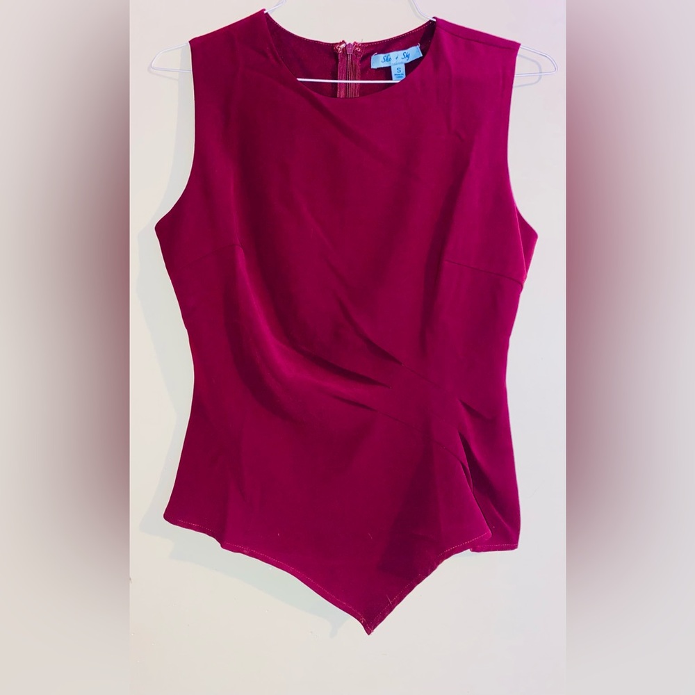 She + Sky Magenta Blouse Size Small